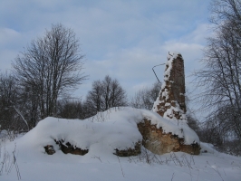 Монастырь Михаила Архангела на Сковородке - Развалины в приближенном ракурсе.